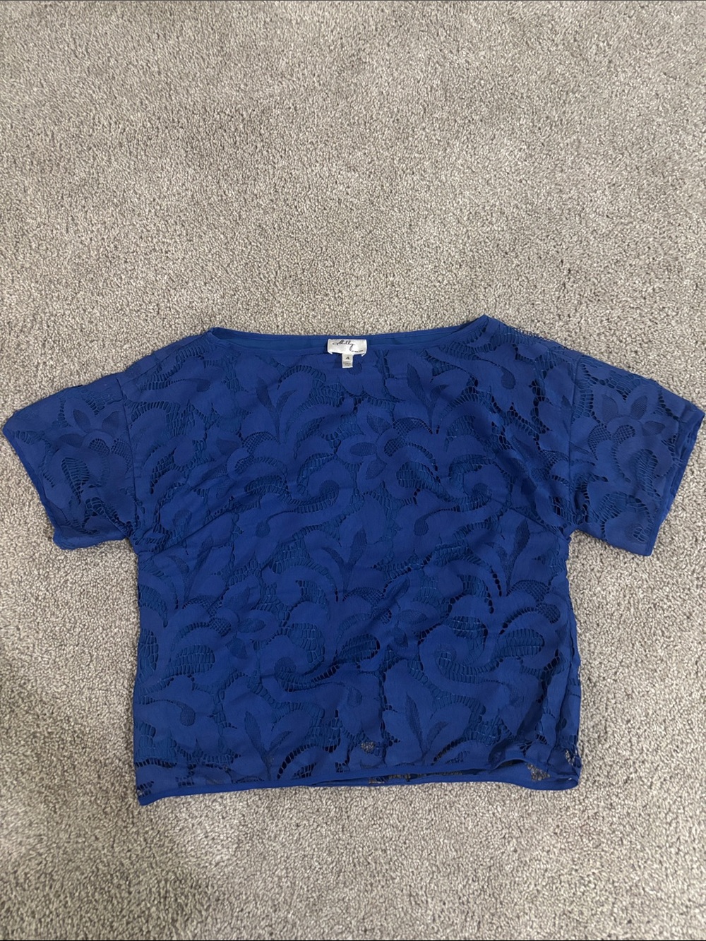 Milly Cobalt Blue Lace Boxy Top
